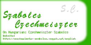 szabolcs czechmeiszter business card